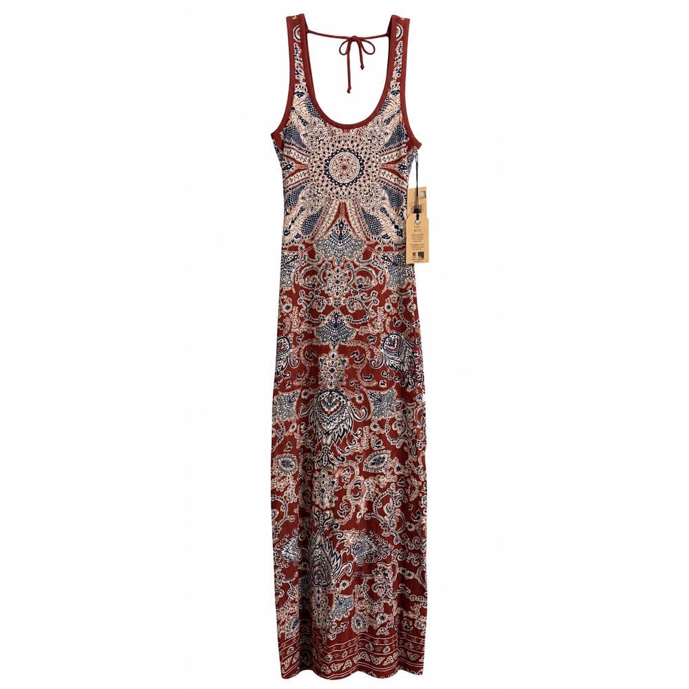 Billabong Love Long Last Maxi Dress Size M NWT Burnt Helena Boho Print MSRP $70 - Picture 1 of 11